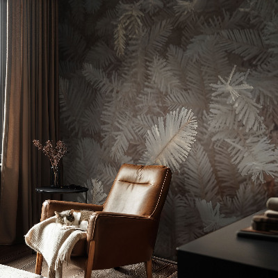Vlies-Fototapete fürs Schlafzimmer mit Motiv gefrorener Zweige