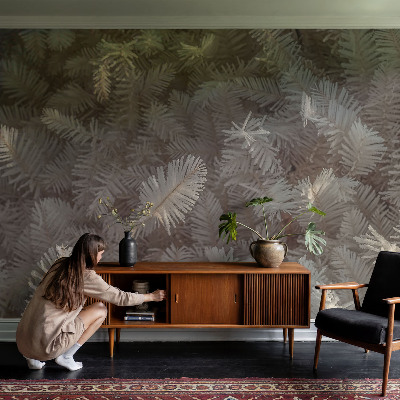 Vlies-Fototapete fürs Schlafzimmer mit Motiv gefrorener Zweige