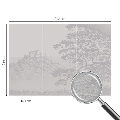 Vlies-Fototapete fürs Wohnzimmer mit Burglandschaft als Motiv