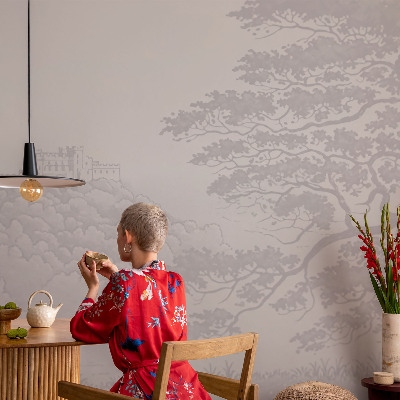 Vlies-Fototapete fürs Wohnzimmer mit Burglandschaft als Motiv