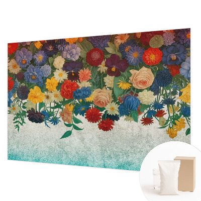 Vlies-Fototapete fürs Kinderzimmer mit bunten Blumenmotiven