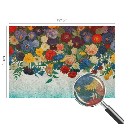 Vlies-Fototapete fürs Kinderzimmer mit bunten Blumenmotiven