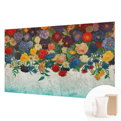 Vlies-Fototapete fürs Kinderzimmer mit bunten Blumenmotiven