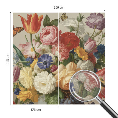 Vliestapete fürs Schlafzimmer Blumen und Schmetterlinge