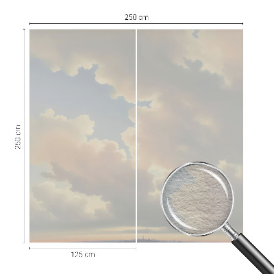 Vliestapete fürs Wohnzimmer mit pastellfarbenem Himmel als Motiv