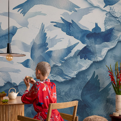 Moderne Vlies-Fototapete Dynamische Vögel