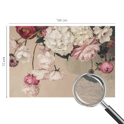 Bedruckte Vlies-Fototapete mit romantischem Blumenmotiv