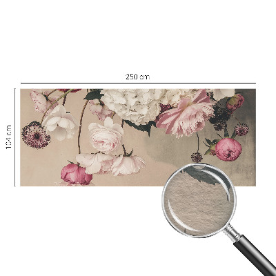 Bedruckte Vlies-Fototapete mit romantischem Blumenmotiv