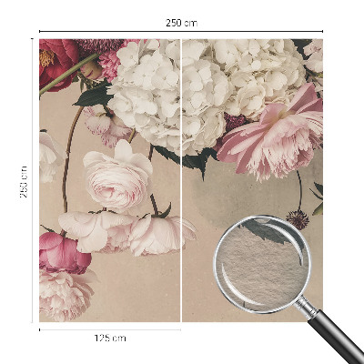 Bedruckte Vlies-Fototapete mit romantischem Blumenmotiv