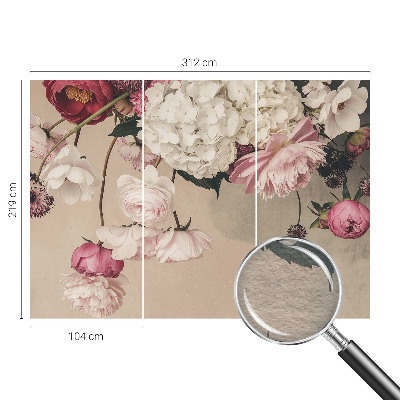 Bedruckte Vlies-Fototapete mit romantischem Blumenmotiv