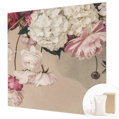 Bedruckte Vlies-Fototapete mit romantischem Blumenmotiv