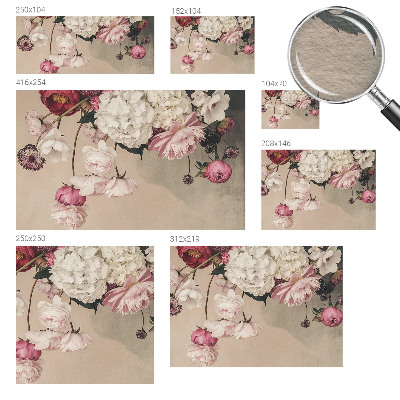 Bedruckte Vlies-Fototapete mit romantischem Blumenmotiv