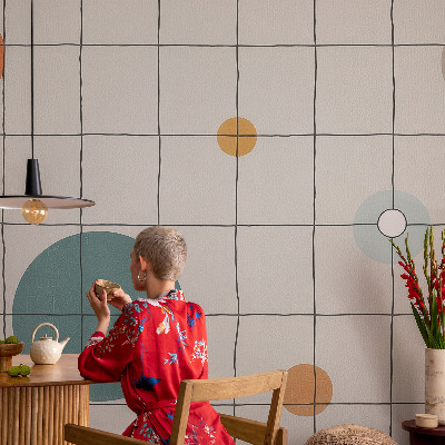 Dekorative Wand-Fototapete Farbige Kreise