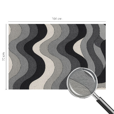 Wandtapete Graue Wellen