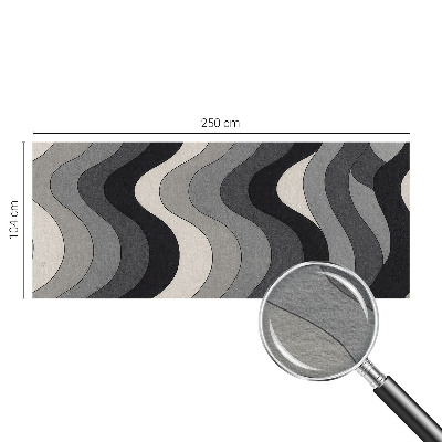 Wandtapete Graue Wellen