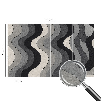 Wandtapete Graue Wellen