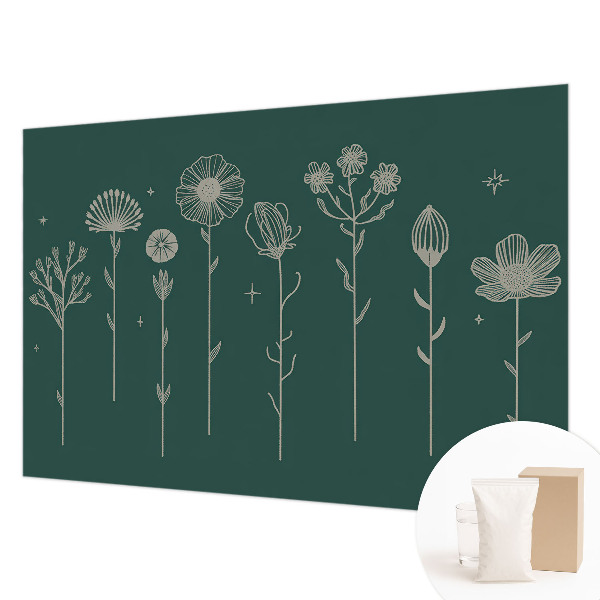 Fototapete fürs Schlafzimmer mit zarten Blüten als Motiv
