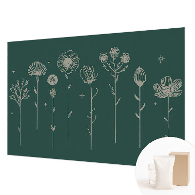 Fototapete fürs Schlafzimmer mit zarten Blüten als Motiv