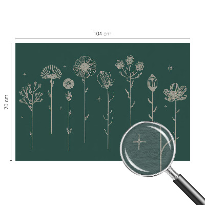Fototapete fürs Schlafzimmer mit zarten Blüten als Motiv