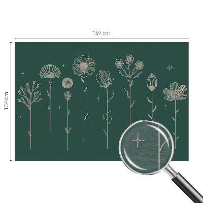 Fototapete fürs Schlafzimmer mit zarten Blüten als Motiv