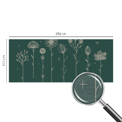 Fototapete fürs Schlafzimmer mit zarten Blüten als Motiv