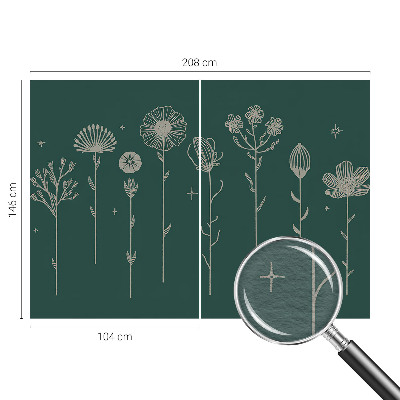 Fototapete fürs Schlafzimmer mit zarten Blüten als Motiv