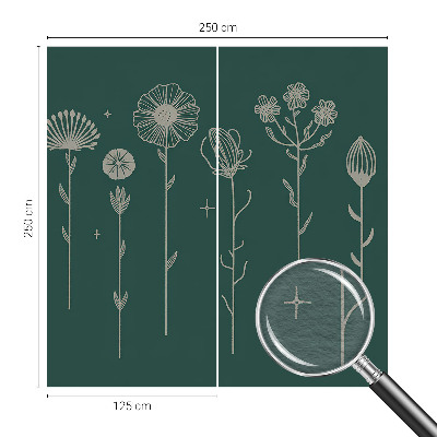 Fototapete fürs Schlafzimmer mit zarten Blüten als Motiv
