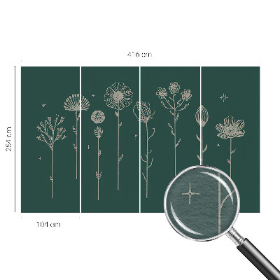 Fototapete fürs Schlafzimmer mit zarten Blüten als Motiv