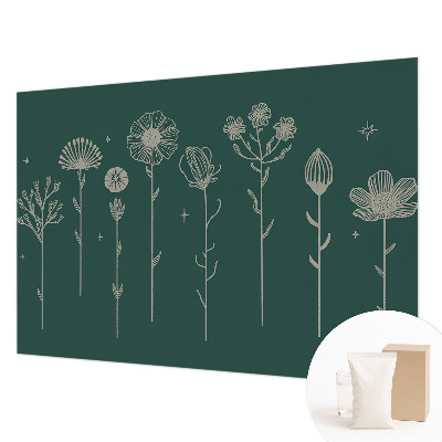 Fototapete fürs Schlafzimmer mit zarten Blüten als Motiv