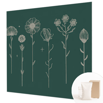 Fototapete fürs Schlafzimmer mit zarten Blüten als Motiv