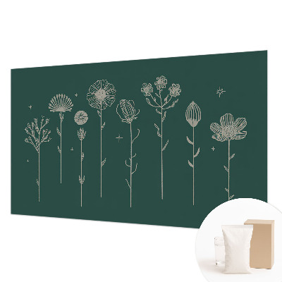 Fototapete fürs Schlafzimmer mit zarten Blüten als Motiv