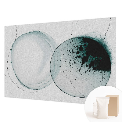 Motivtapete aus Vlies mit grünem Kreisdesign