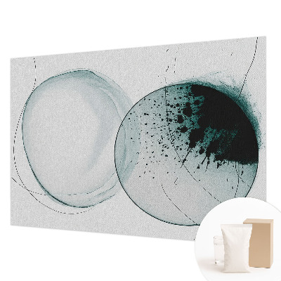 Motivtapete aus Vlies mit grünem Kreisdesign