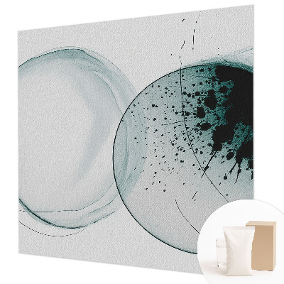 Motivtapete aus Vlies mit grünem Kreisdesign