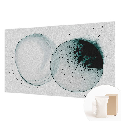 Motivtapete aus Vlies mit grünem Kreisdesign