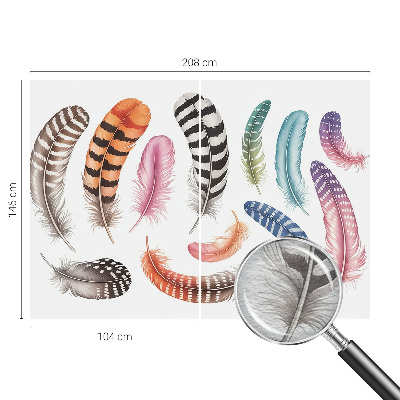 Vlies-Fototapete fürs Wohnzimmer Pastellfarbene Federn