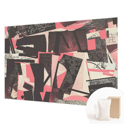 Vliestapete fürs Wohnzimmer mit geometrischer Collage