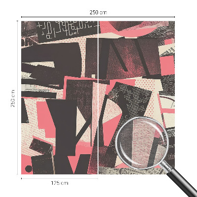 Vliestapete fürs Wohnzimmer mit geometrischer Collage