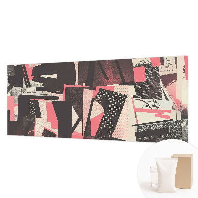 Vliestapete fürs Wohnzimmer mit geometrischer Collage