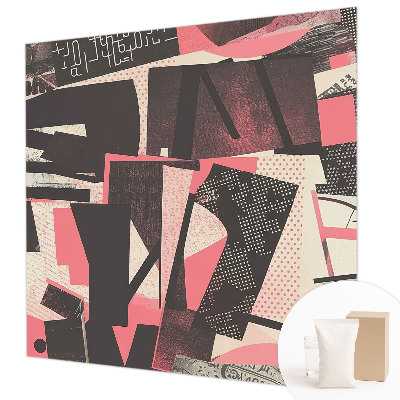 Vliestapete fürs Wohnzimmer mit geometrischer Collage