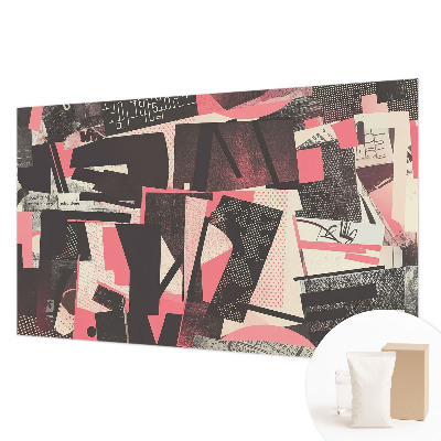 Vliestapete fürs Wohnzimmer mit geometrischer Collage