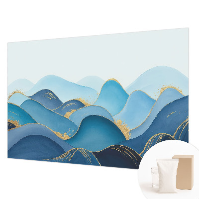 Dekorative Wand-Fototapete mit einer hügeligen Landschaft als Motiv