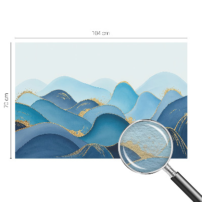 Dekorative Wand-Fototapete mit einer hügeligen Landschaft als Motiv