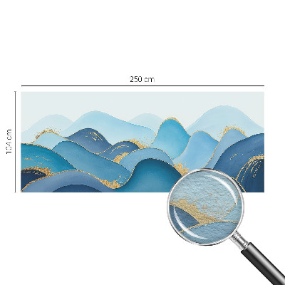 Dekorative Wand-Fototapete mit einer hügeligen Landschaft als Motiv