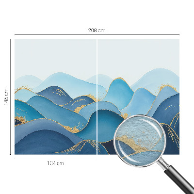 Dekorative Wand-Fototapete mit einer hügeligen Landschaft als Motiv