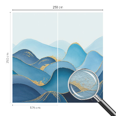 Dekorative Wand-Fototapete mit einer hügeligen Landschaft als Motiv