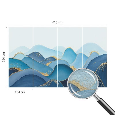 Dekorative Wand-Fototapete mit einer hügeligen Landschaft als Motiv