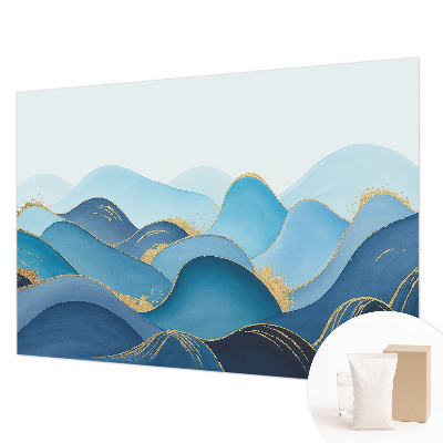 Dekorative Wand-Fototapete mit einer hügeligen Landschaft als Motiv