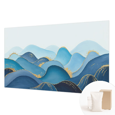Dekorative Wand-Fototapete mit einer hügeligen Landschaft als Motiv
