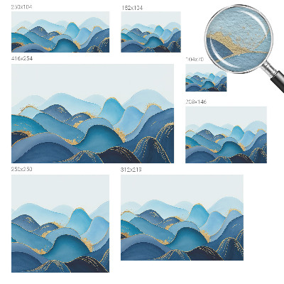 Dekorative Wand-Fototapete mit einer hügeligen Landschaft als Motiv